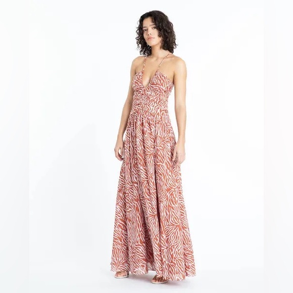 TANYA TAYLOR Nolan Dress in Ginger/Optic Size 8 $675 - Picture 1 of 14